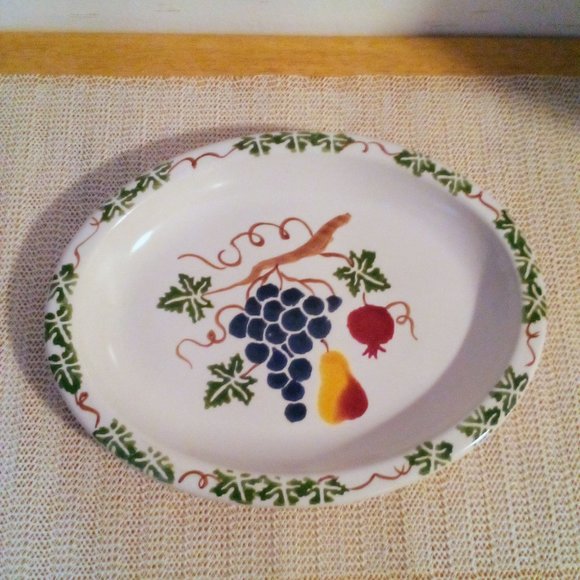 Chaparral Pottery Kitchen Chaparral Pottery Usa Fruit Pattern Plate